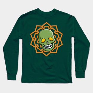 Green Skull Laughing Long Sleeve T-Shirt